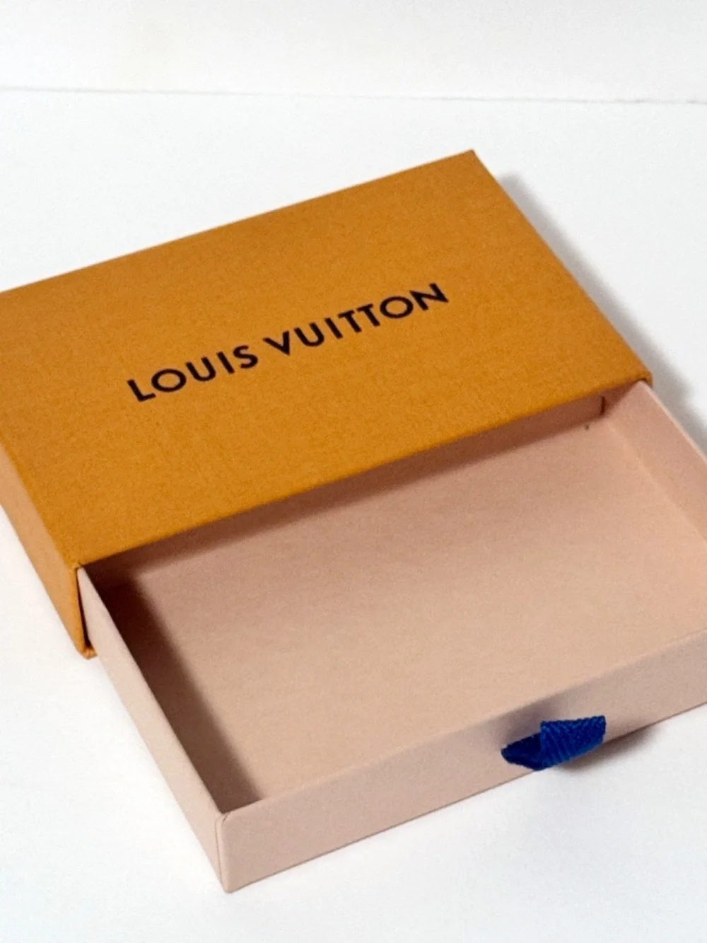 Louis Vuitton Wallet Gift Box + Holiday 2025 Joyeuses Fetes Ribbon 5.5” x 3.5”